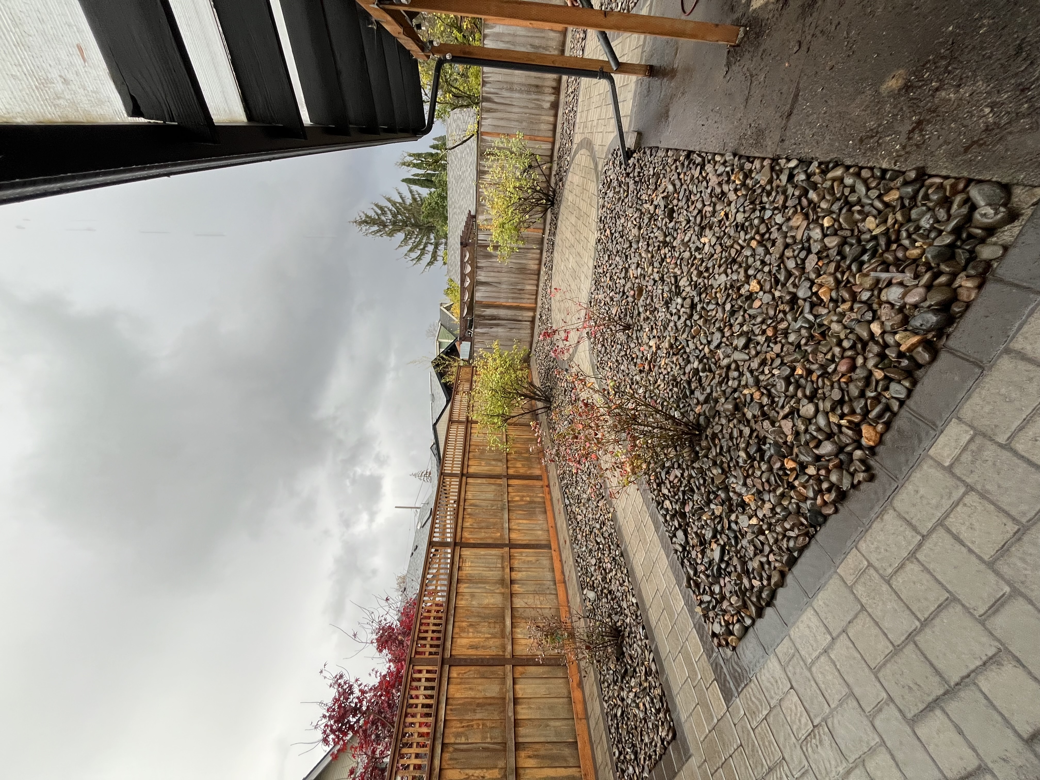 Pavers with river rock